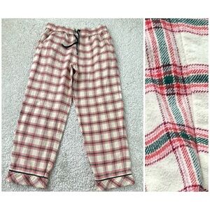 Marine Layer Women’s Plaid Flannel PJ Pants. Red Green Pink loungewear Med #q15